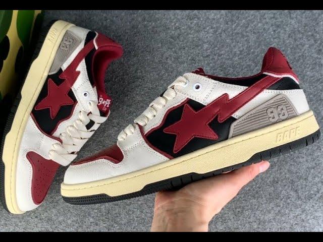 A BATHING APE BAPE SK8 STA VINTAGE WHITE RED