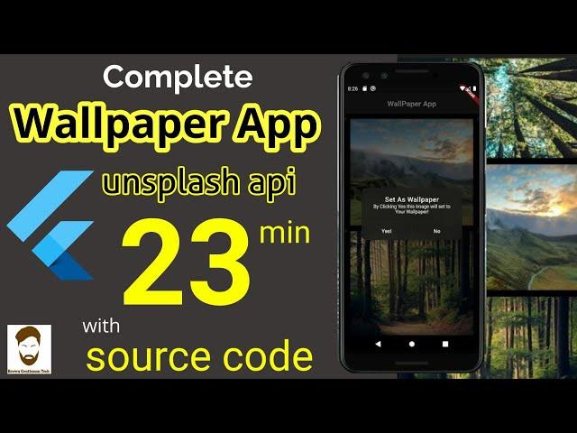 Build 4K Wallpaper App Using Unsplash Api (2020) | Flutter Tutorial For Beginners