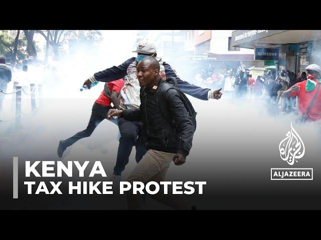 Kenya police use tear gas, water cannon as hundreds protest over tax hikes