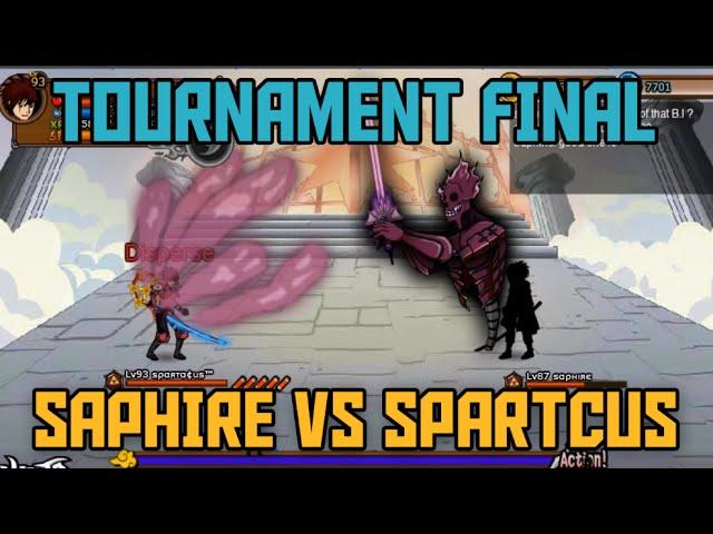 Ninja Saga - FINAL PVP: Saphire vs Spartacus [R.Balaj Tournament] 2015