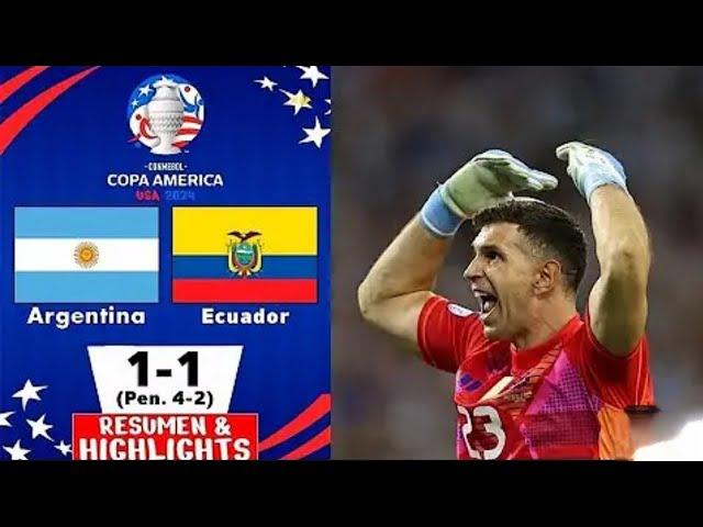 Argentina vs Ecuador Highlights with Penalty || Copa America 2024 Live