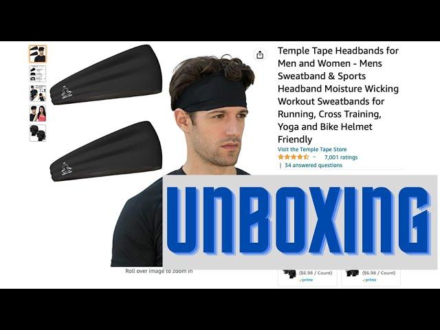 UNBOXING Temple Tape Headbands Sweatband Sports Headband Review | HD