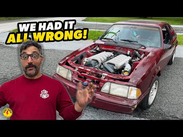 Supercar V12 Swapped Fox Body Mustang Runs RIGHT FOR THE FIRST TIME EVER!