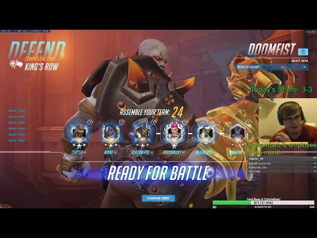 Overwatch Toxic Doomfist God Chipsa Monster Gameplay With 43 Elims