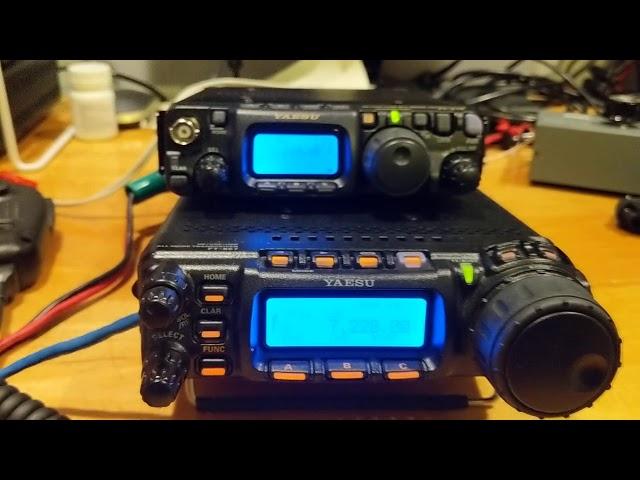 Yaesu FT 818nd and 857d side by side