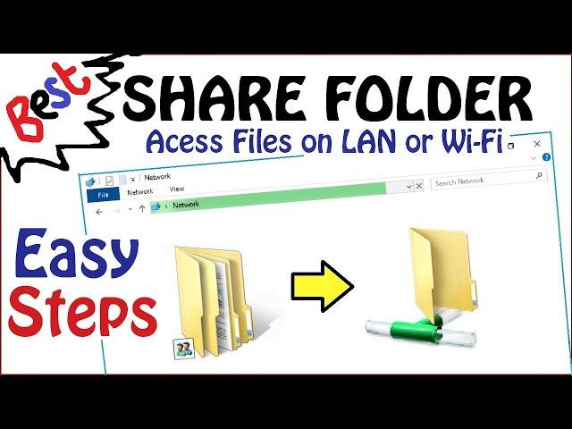 Share Folder in Windows 10 \ 8 \ 7 | Network File Access Sharing in 4 Steps