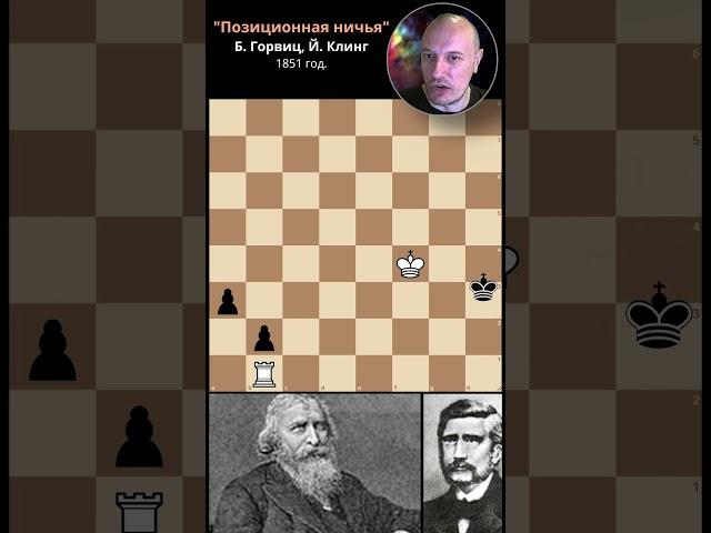 "Позиционная ничья". Горвиц и Клинг , 1851. #шахматы