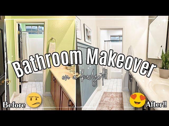 DIY BATHROOM MAKEOVER 2023 :: Bathroom Remodel Ideas on a Budget - Lime Wash, Bead Board + More