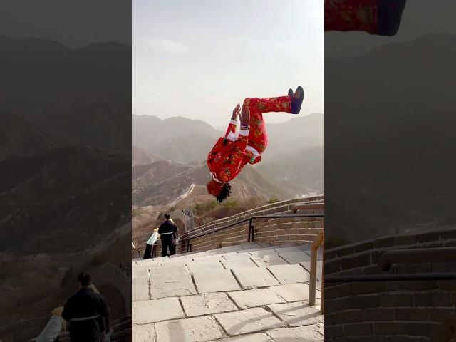 BackFlip off the Great Wall Of China