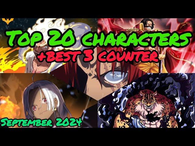 Top 20 characters + best 3 counter (September 2024) | One Piece Bounty Rush | OPBR guide