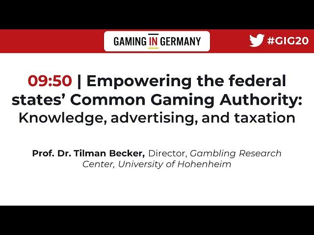 Empowering the federal states’ Common Gaming Authority: Knowledge, advertising, and taxation