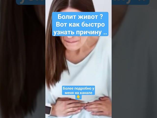 Болит живот ? Вот как быстро узнать причину боли в животе