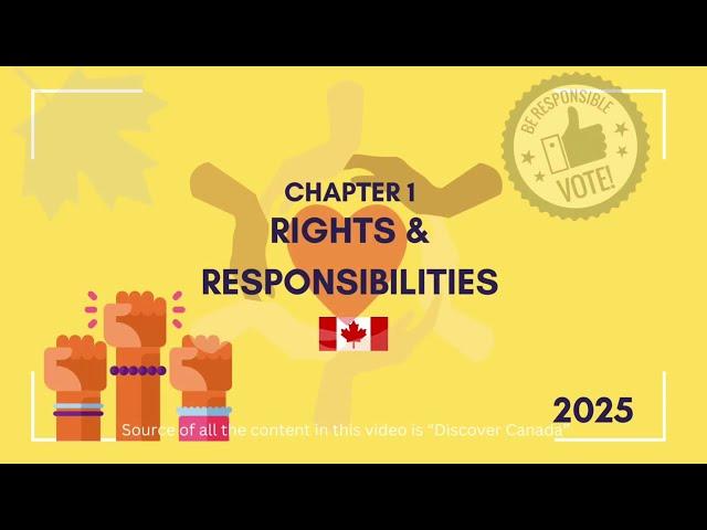 Ch 1 Rights and Responsibilities | Canadian Citizenship Test 2025 | Prepare for Citizenship