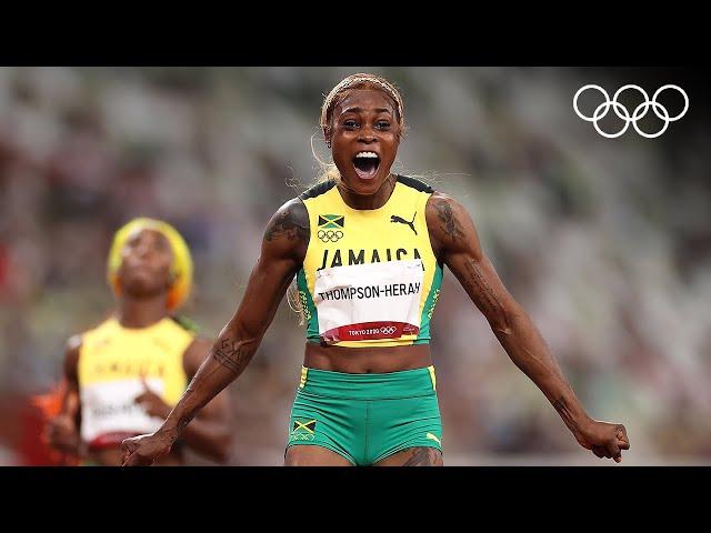 Elaine Thompson-Herah storms to 100m gold | #Tokyo2020 Highlights