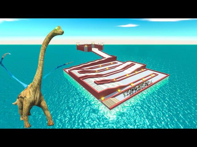 Escape From Alien Brachiosaurus - Last Survivor - Animal Revolt Battle Simulator