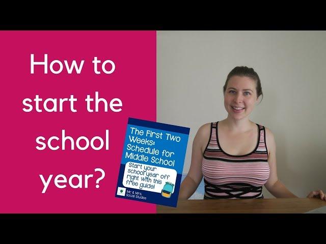 First Two Weeks Lesson Plan | What to teach at the start of the year?