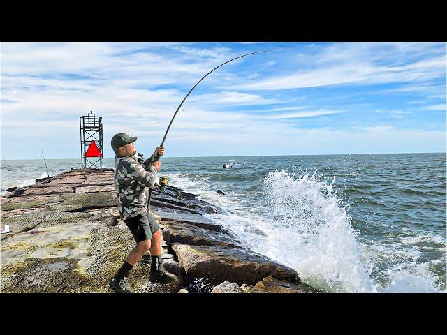 Jetty Fishing Surfside Jetty for Bull Redfish + Flounder Fishing