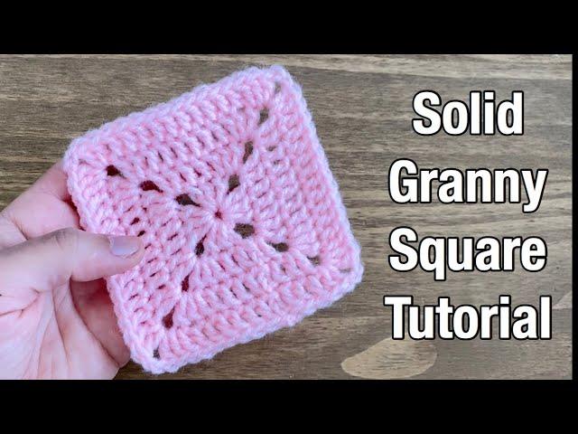 Simple and easy solid granny square/ beginner friendly granny square