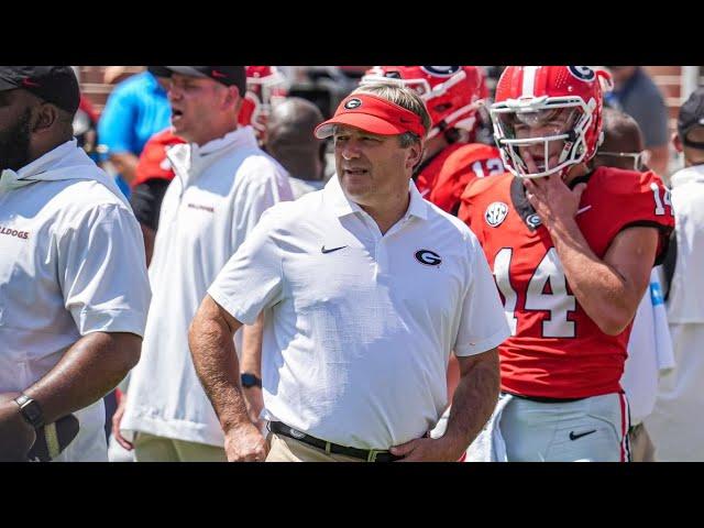 Kirby Smart says he didn't realize he pushed Mississippi State QB on sideline late in Georgia's win