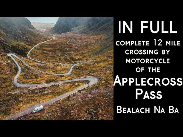 FULL 12 Mile Crossing on Motorcycle, of the Applecross Pass, FULL Route by Motorbike Bealach Na Ba