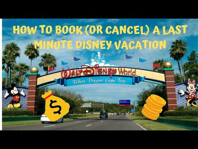 How to Book (or Cancel) a Last Minute Disney Vacation!