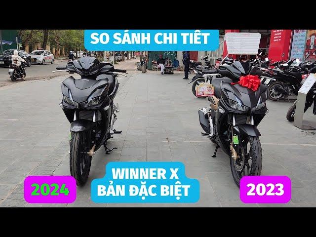 So sánh chi tiết Winner X 2024 vs Winner X 2023. Winner 2024 bản đặc biệt màu đen nhám phanh ABS