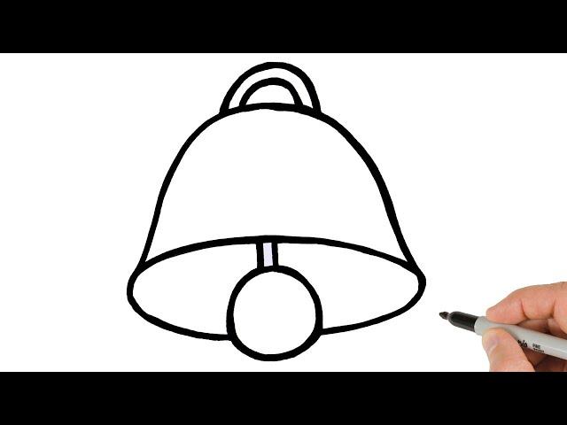 How to Draw a Bell | Super Easy Step-by-Step Tutorial!