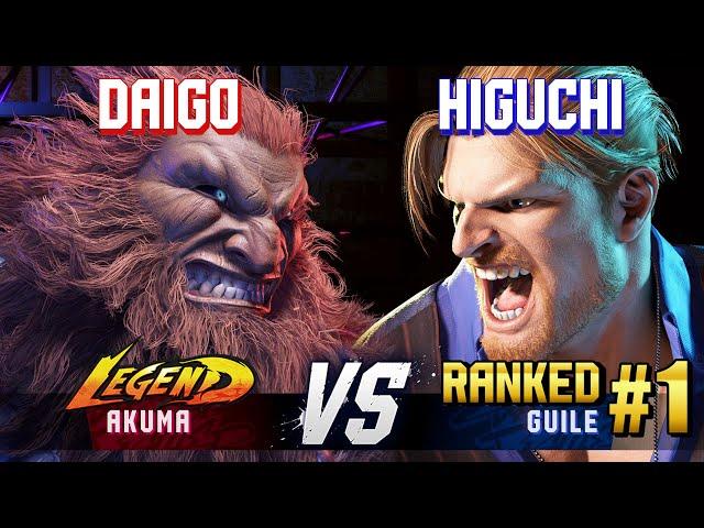 SF6 ▰ DAIGO (Akuma) vs HIGUCHI (#1 Ranked Guile) ▰ High Level Gameplay