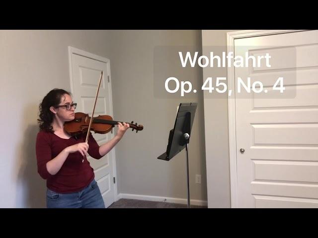 Slow tempo - Wohlfahrt  Book 1 #6 - Op. 45, No. 4 - play along