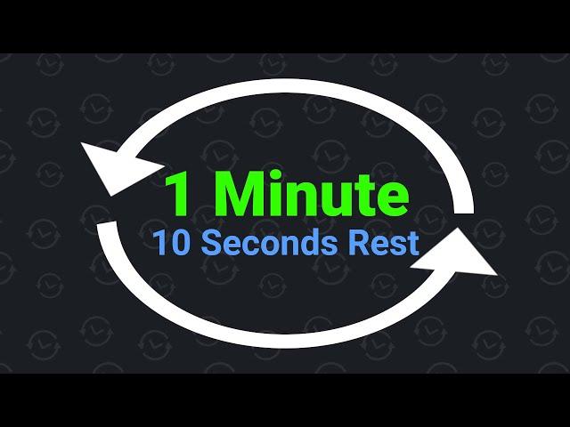 1 Minute Interval Timer with 10 Seconds Rest