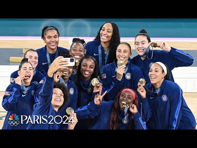 Watch the U.S. women's basketball team get its gold medals after dramatic final | Paris Olympics