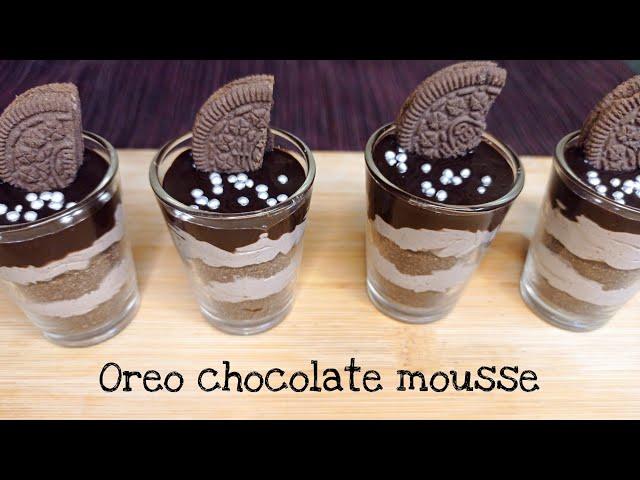 Oreo Chocolate Mousse Dessert Cups #shorts | Oreo Mousse Cake | Chocolate Mousse | Chocolate Dessert