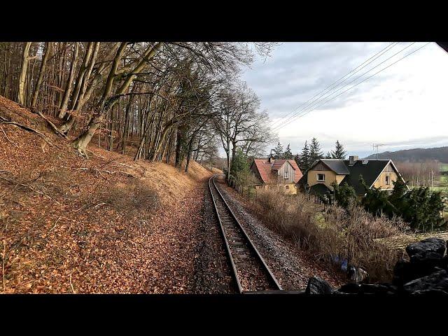 Driver's Eye View - Rügen narrow-gauge railway (German: Rügensche Bäderbahn) or "Rasender Roland"