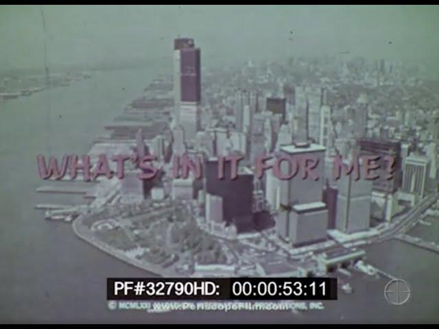 "WHAT'S IN IT FOR ME? "  1971 VOLKSWAGEN PROMO FILM    WORLD TRADE CENTER, NEW YORK CITY 32790