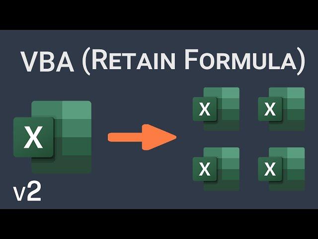 How To Split An Excel File Into Multiple Files Using VBA (Formula Retained) | Excel Automation