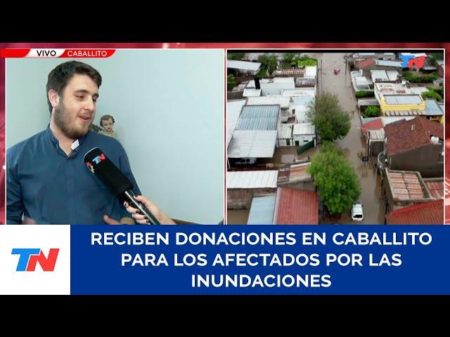 INUNDACIONES EN BAHÍA BLANCA: RECIBEN DONACIONES EN CABALLITO