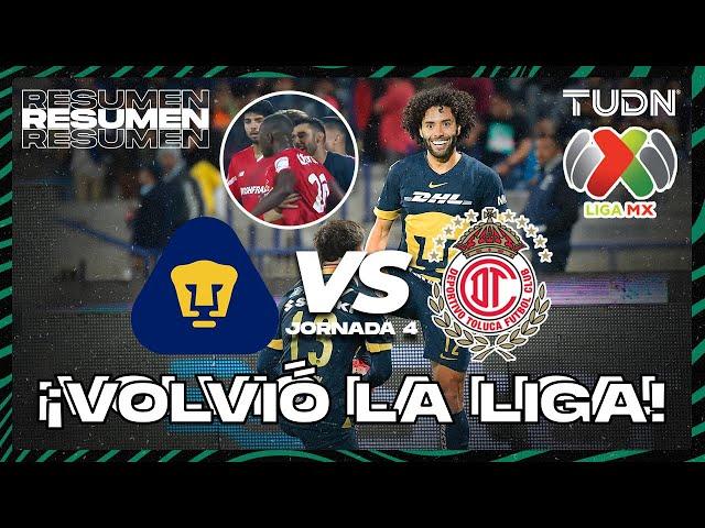 RESUMEN | Pumas vs Toluca | AP2023-J4 | Liga Mx | TUDN