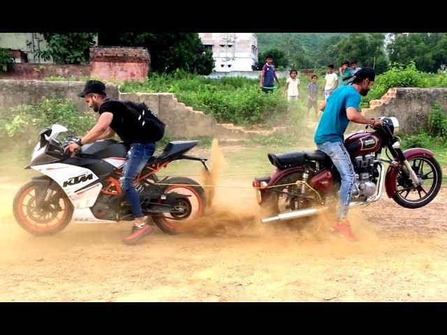 KTM RC 390 VS BULLET 350 TOCHAN TEST  || TUG OF WARS ||