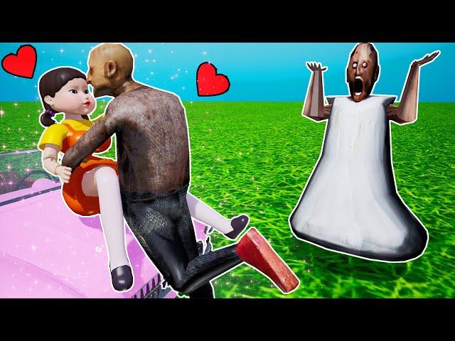 Granpa Fall In Love Wil Squid Game Doll | Granny Funny Horror Animation