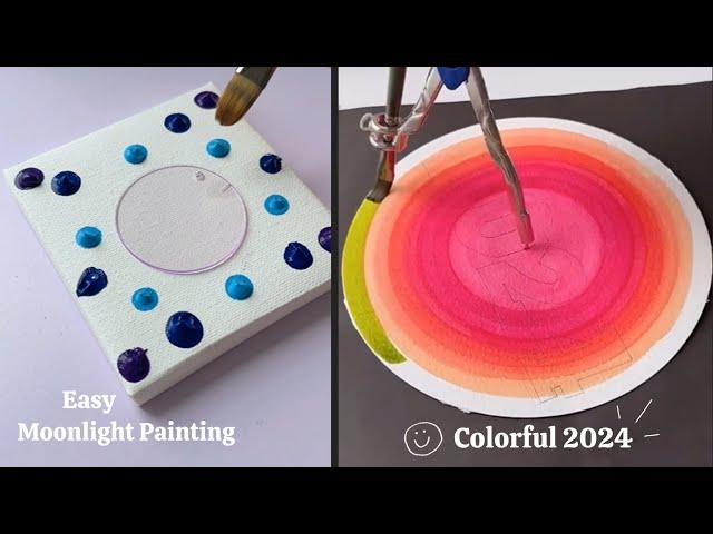 Easy & Creative Art When You’re Bored | Moonlight Painting | Drawing Tutorials