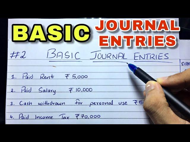 Basic Journal Entries by Saheb Academy - Class 11 / B.COM / CA Foundation