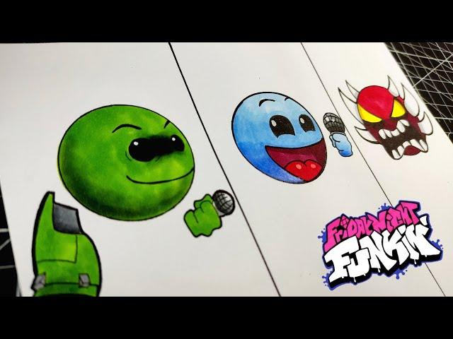 drawing Friday Night Funkin' - Fire In The Hole (Moist Update) - Lobotomy Geometry Dash 2.2