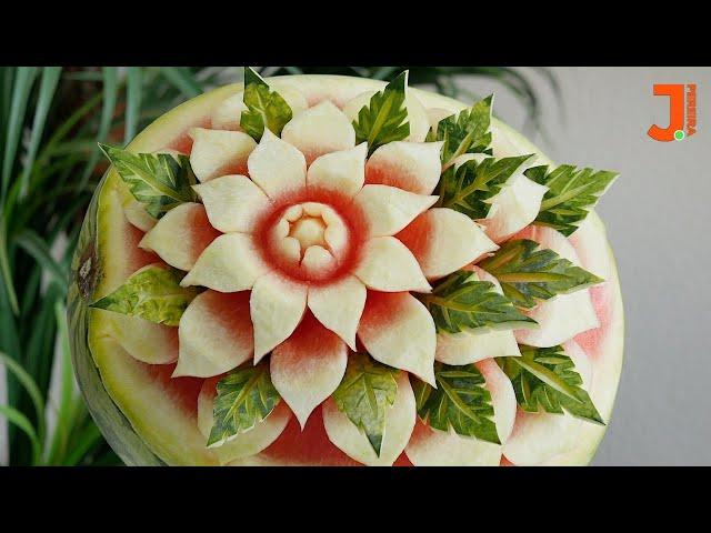 Easy Watermelon Carving to make at Home | Fruit Carving for Beginners