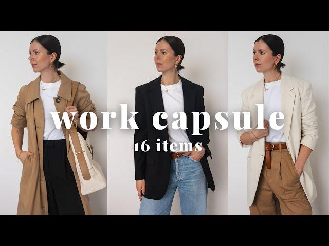 What To Wear To Work | 16 item capsule, endless outfits 