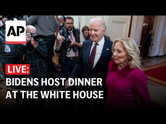 LIVE: Joe and Jill Biden host a dinner at the White House