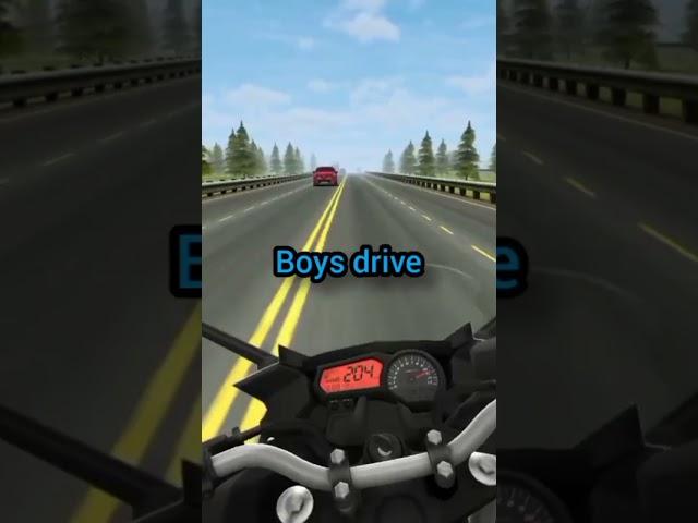 girls vs boys drive/subscribe # traffic rider