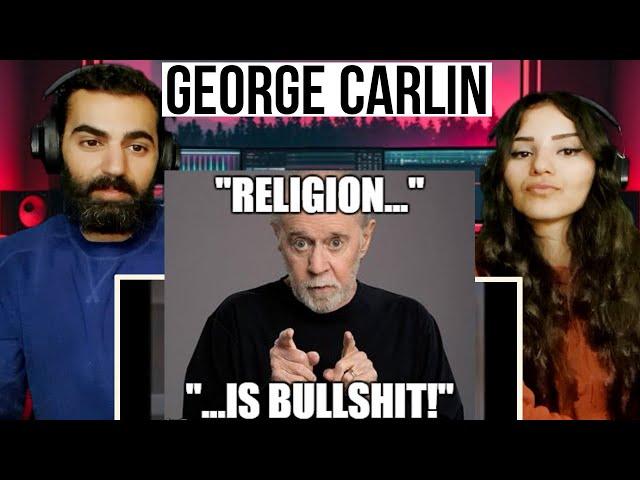We react to George Carlin - RELIGION IS BULLSH*T | COMEDY (reaction + thoughts)!!