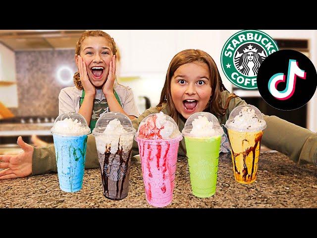 MAKING VIRAL TikTok STARBUCKS DRINKS At HOME! | JKrew