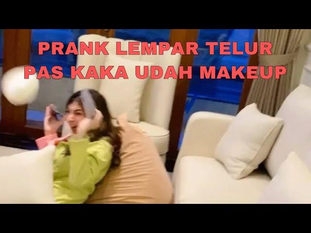 Prank lempar telur ke @sarahkeihl emosi