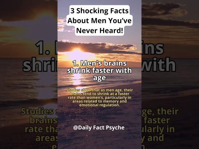 3 Shocking Facts About Men You’ve Never Heard! #facts #malefacts #shots